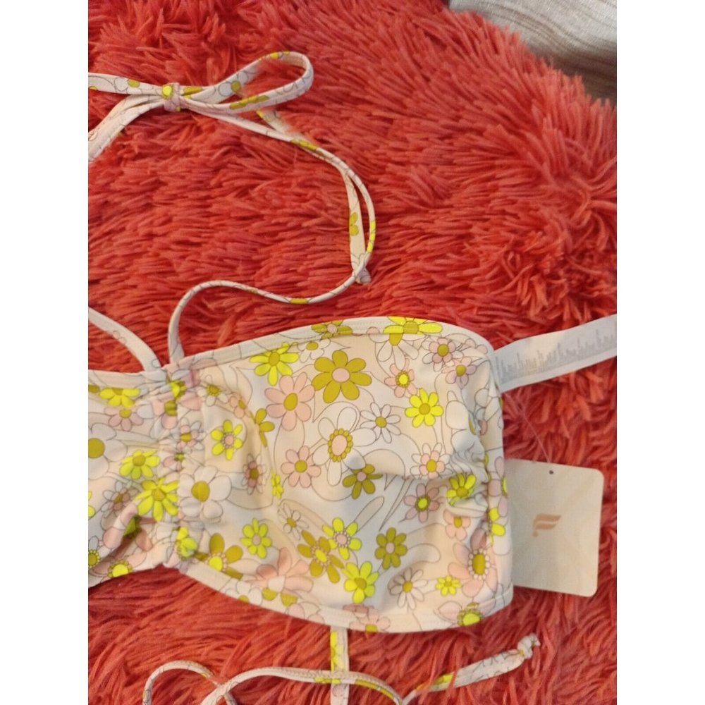 NWT Women's Fabletics Wrap Around Floral Print Bandeau Bikini Top Size Medium/8 - Picture 5 of 8